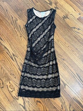 NWT, M.S.S.P, Black Lace Sheath Dress